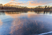 Sunset on Ice Photograph by Bryan Bzdula