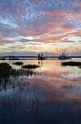 Sunset on Jekyll Island with Docked Boats Photograph by Bruce Gourley