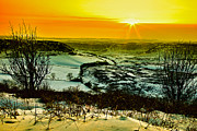 Sunset over Horcum Photograph by Mark Egerton