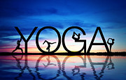Sunset Yoga Photograph by Aged Pixel