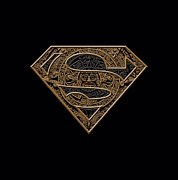 Superman - Aztec Shield Digital Art by Brand A