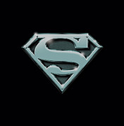 Superman - Chrome Shield Digital Art by Brand A