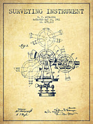 Surveying Instrument Patent from 1901 - Vintage Digital Art by Aged Pixel