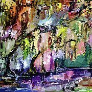 Swamp Magic Abstract Painting by Ginette Callaway