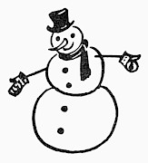 Symbol Snowman Painting by Granger