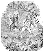 Teach And Maynard, 1718 Drawing by Granger Teach And Maynard, 1718 Drawing by Granger