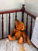 Teddy Bear in Crib Photograph by Susan Savad Teddy Bear in Crib Photograph by Susan Savad