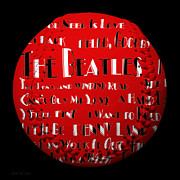 The Beatles Songs Baseball Square Digital Art by Andee Design