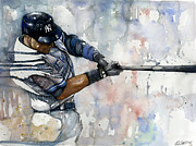 The Captain Derek Jeter Painting by Michael Pattison