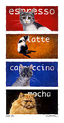 The Coffee Cats... Painting by Will Bullas