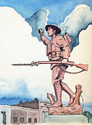 The Doughboy Stands Painting by Katherine Miller
