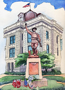 The Doughboy Statue Painting by Katherine Miller