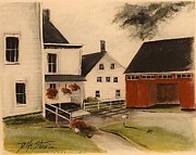 The Farmhouse Painting by Diane Strain