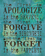 The First to Apologize Painting by Debbie DeWitt