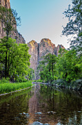 The Gila River And Cliffs Photograph by Ron Koeberer