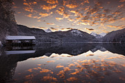 The hut by the lake Photograph by Jorge Maia