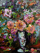 The Impressionists Heirloom Roses Still Life Painting by Ginette Callaway