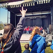 The Kids Breaking Out Some Bonjovi!! Photograph by Chris Morgan