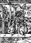 The Mens Bath Drawing by Albrecht Durer