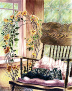 the QUEEN is on her throne Drawing by Jill Westbrook