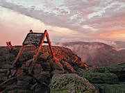 The Summit Sign On Maines Mount  by Chris Bennett
