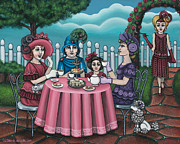 The Tea Party Painting by Victoria De Almeida