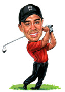 Tiger Woods Painting by Art  