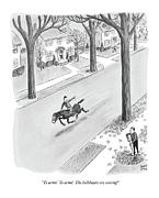 To Arms!  To Arms!  The Bulldozers Are Coming! Drawing by Robert J. Day