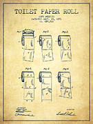 Toilet Paper Roll Patent from 1891 - Vintage Digital Art by Aged Pixel