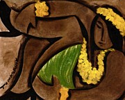 Tommervik Abstract Hula Girl Art Print Painting by Tommervik