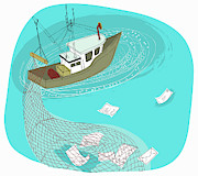 Trawler Boat With Net Phishing Photograph by Ikon Ikon Images
