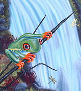 Tree Frog Painting by Darren Robinson