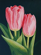 Tulips Painting by Cheryl Fecht