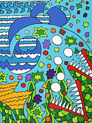 Tumbled Painting by Rojax Art