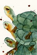 Turtle Crush Painting by Dawn Derman Turtle Crush Painting by Dawn Derman