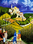 Tuscany Harvest Painting by William Cain Tuscany Harvest Painting by William Cain