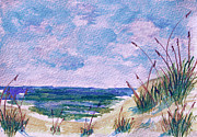 Twilight Beach Painting by Donna Proctor