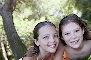 Two Girls Smiling Photograph by Science Photo Library