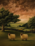 Two Suffolks Painting by Mark O Cheallaigh
