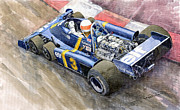 Tyrrell Ford Elf P34 F1 1976 Monaco GP Jody Scheckter Painting by Yuriy Shevchuk