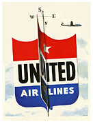 United Airlines Digital Art by Georgia Clare United Airlines Digital Art by Georgia Clare