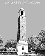 University of Alabama - Silver Digital Art by DB Artist