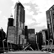 Vancouver Olympic Cauldron- black and white photography Mixed Media by Linda Woods
