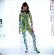 Vanessa Redgrave Wearing A Transparent Coat Photograph by Bert Stern