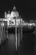 VENICE Santa Maria della Salute in black and white Photograph by Melanie Viola