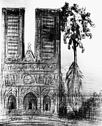 Victor Hugo Cartoon, 1862 Drawing by Granger