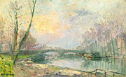 View of the Seine Paris Painting by Albert Charles Lebourg View of the Seine Paris Painting by Albert Charles Lebourg
