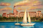Vinoy Hotel  Pastel by Gabriela Valencia