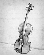 Violin in Black and White Photograph by Kadwell Enz