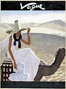 Vogue Cover Featuring A Woman Riding A Camel Digital Art by Pierre Mourgue